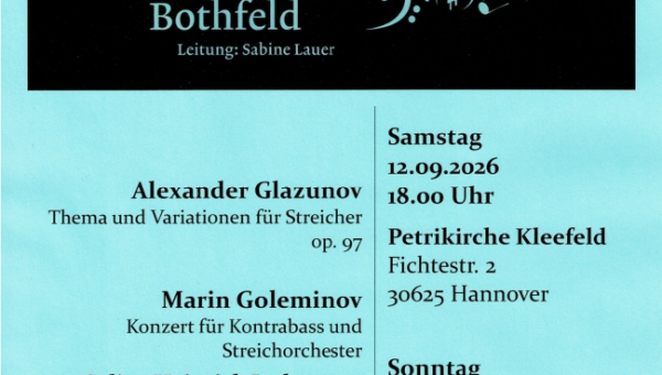 Konzert Kamemrorchester. 12.09.2026